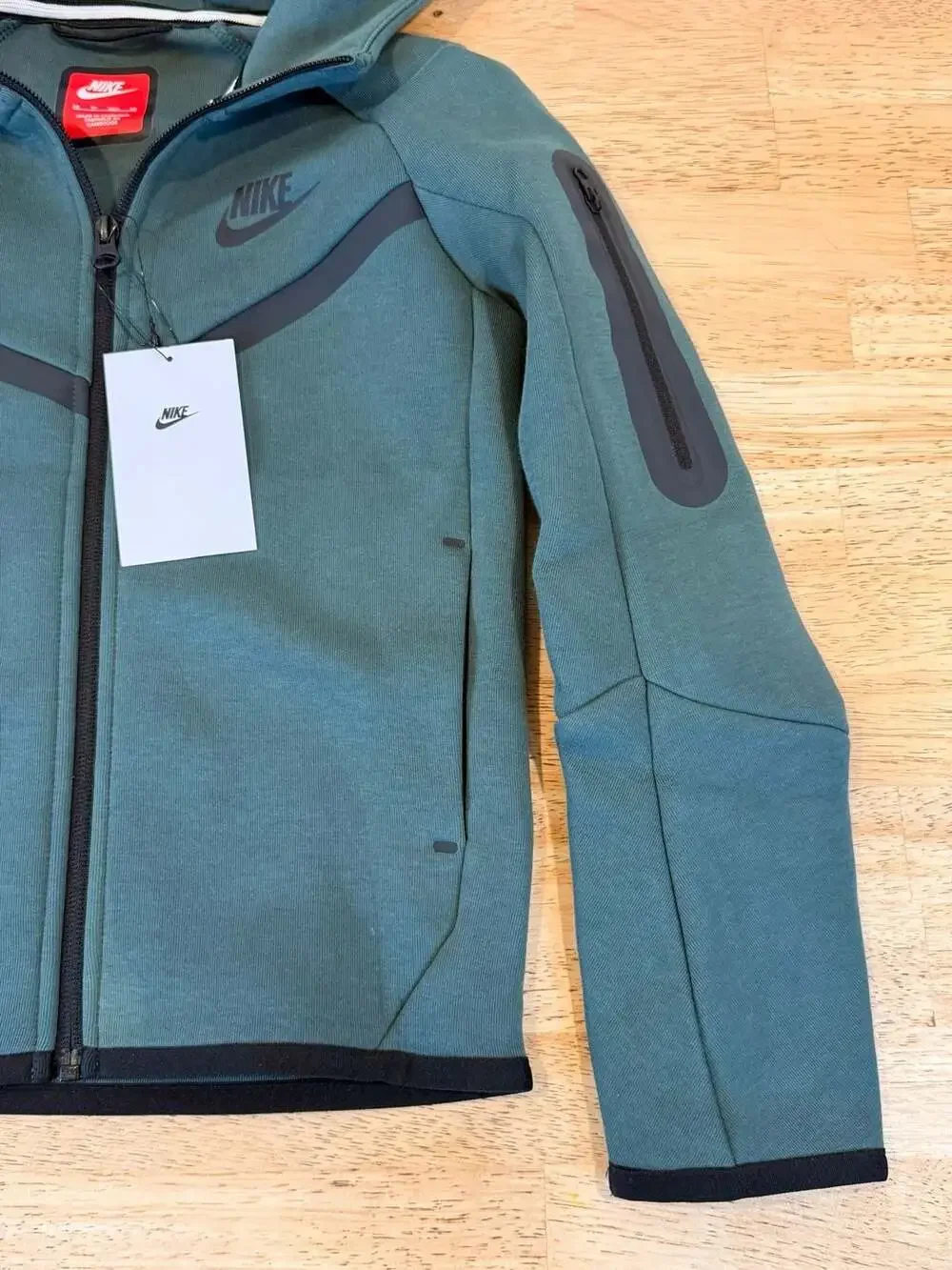 Nike Tech Fleece Full-Zip Windbreaker Hoodie - Vintage Green